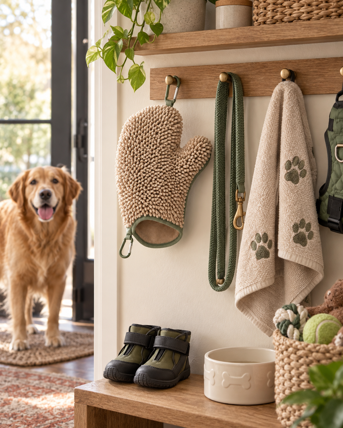 Reversible Microfiber Paw-Drying Mitt