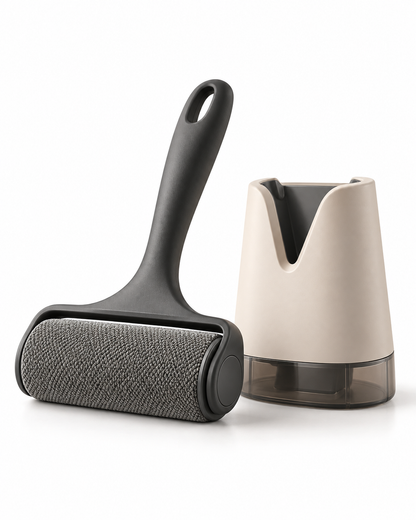 Reusable Pet Hair Roller with Self-Cleaning Dock