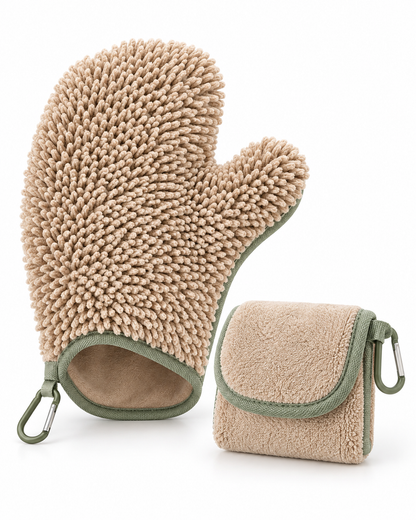 Reversible Microfiber Paw-Drying Mitt