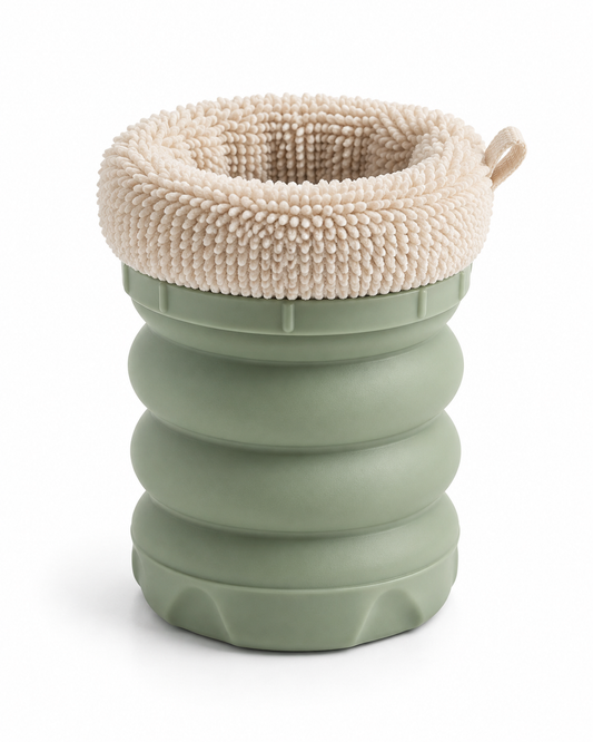 Collapsible Paw Cleaner with Drying Collar