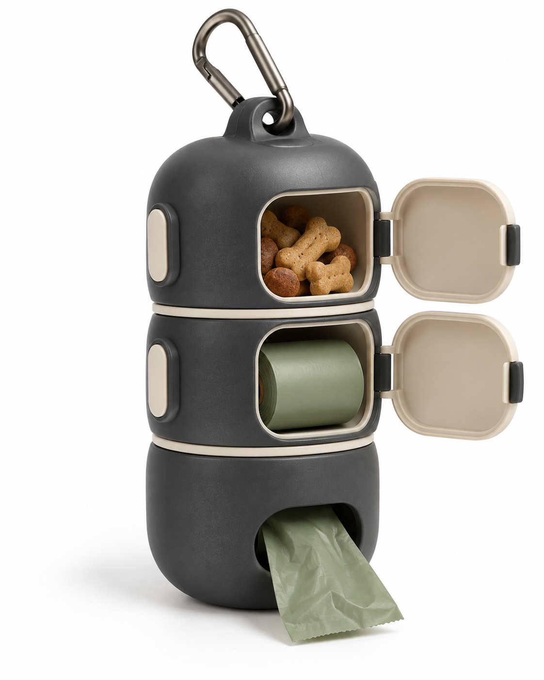 Three-Compartment Dog-Walking Pod