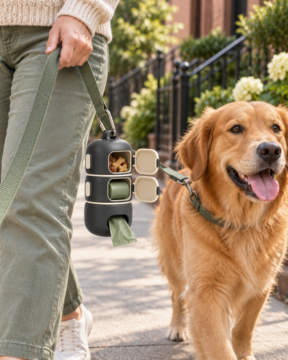 Three-Compartment Dog-Walking Pod