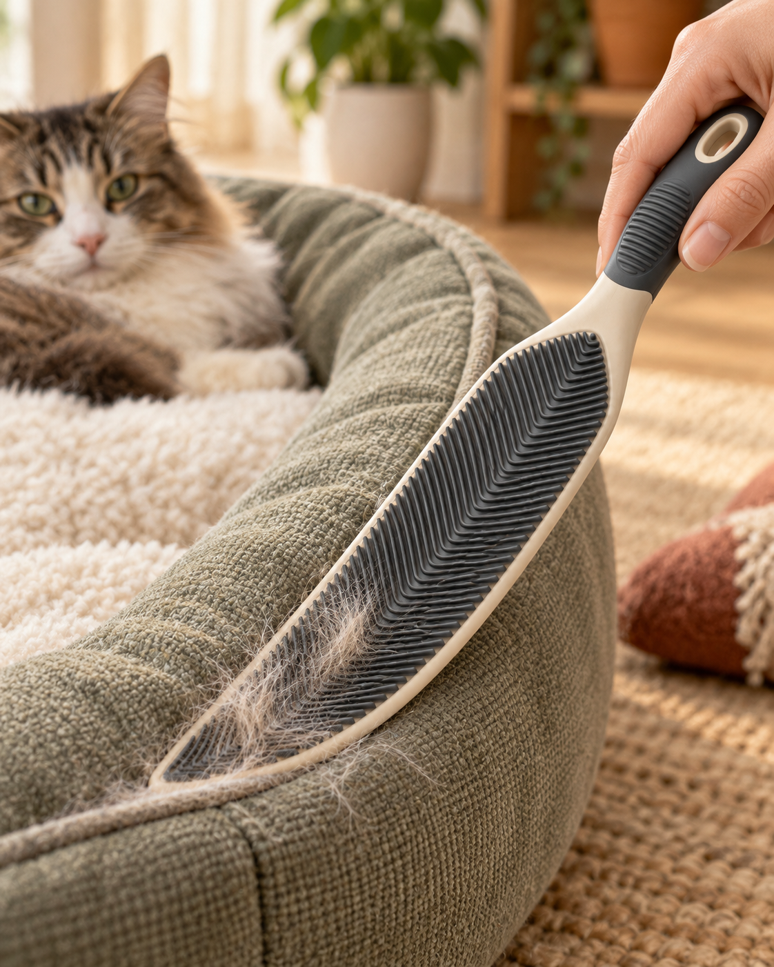 Flexible Crevice Pet-Hair Cleaning Paddle