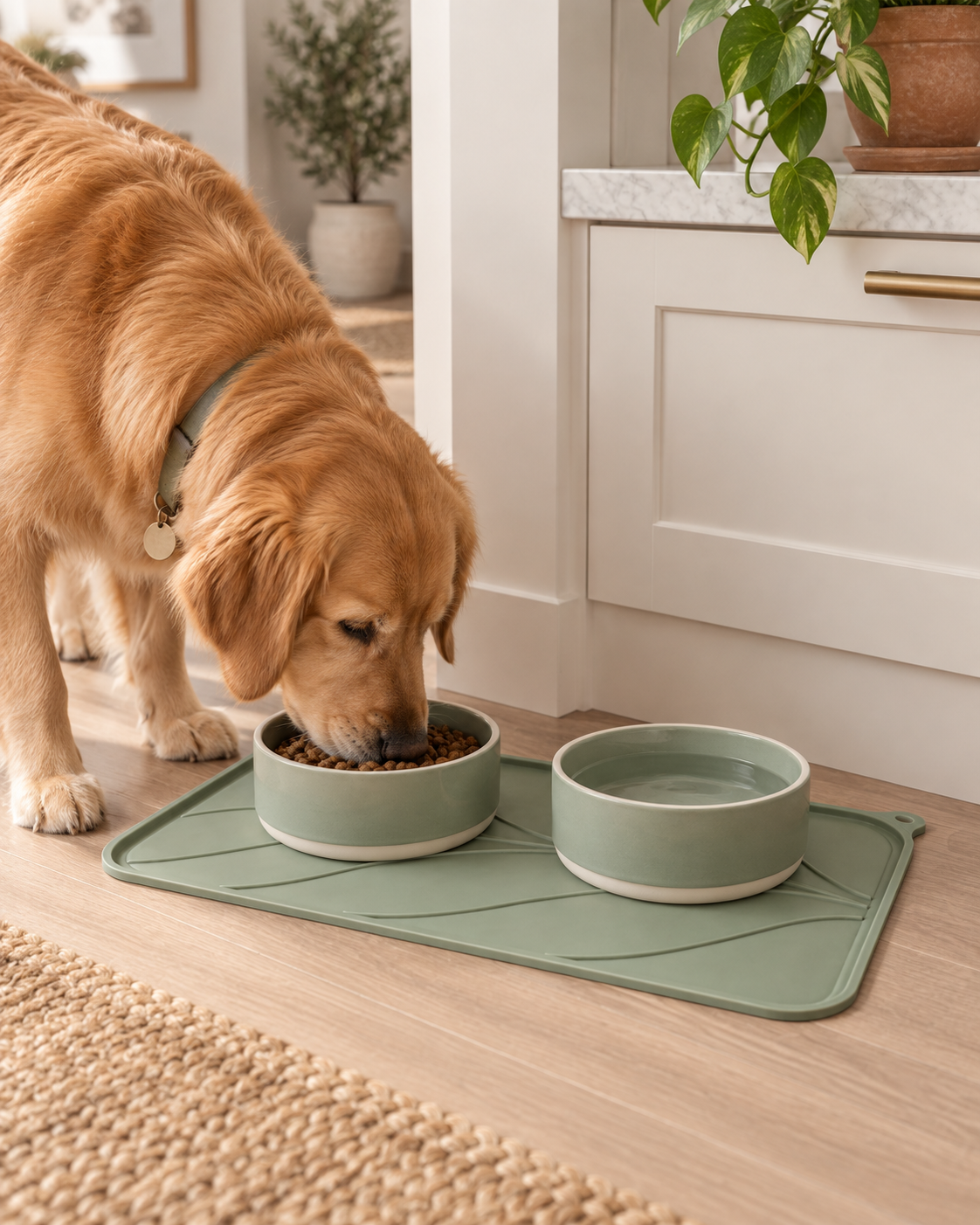 Channelled Anti-Spill Feeding Mat