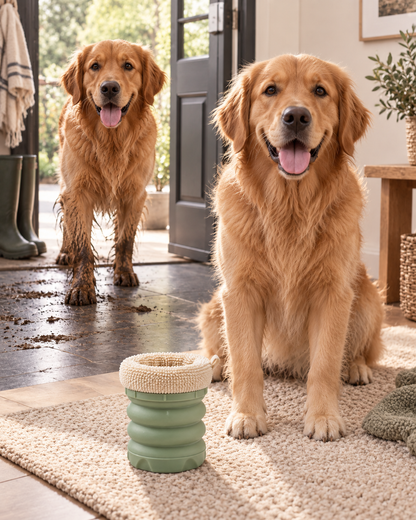 Collapsible Paw Cleaner with Drying Collar