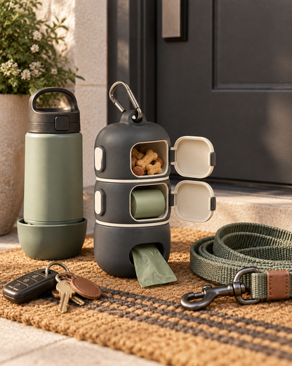 Three-Compartment Dog-Walking Pod